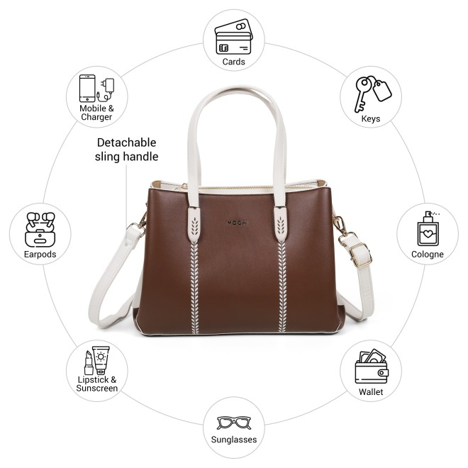Mochi Women Brown Satchel Bag (SKU: 66-739-12-10)