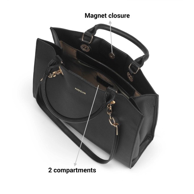 Mochi Women Black Casual Tote Bag (SKU: 66-740-11-10)
