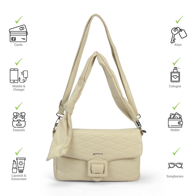 Mochi Women White Shoulder Bag (SKU: 66-747-16-10)