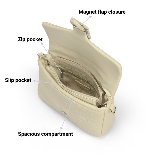 Mochi Women White Shoulder Bag (SKU: 66-747-16-10)