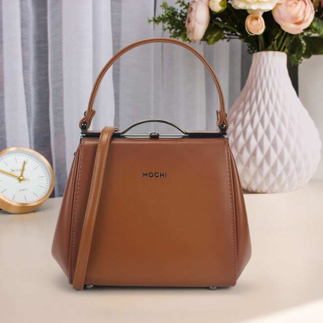 Women Tan Satchel Bag