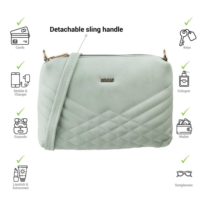 Mochi Women Light-green Sling Bag (SKU: 66-7549-60-10)