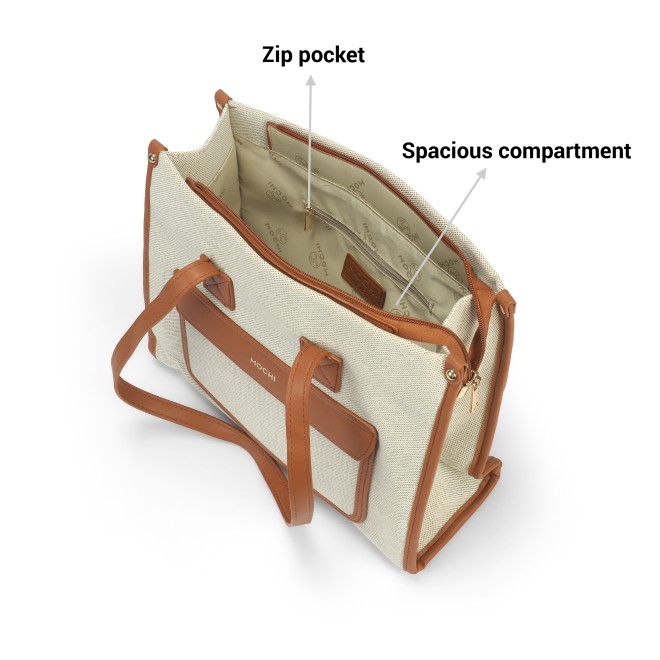 Mochi Women Tan Tote Bag (SKU: 66-761-23-10)