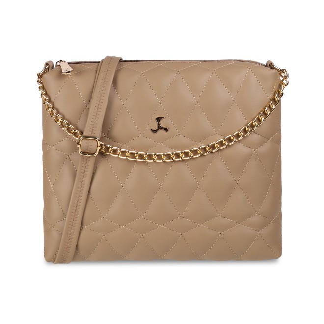 Mochi Women Beige Hand Bags Zip Top Sling (SKU: 66-7673-20-10)