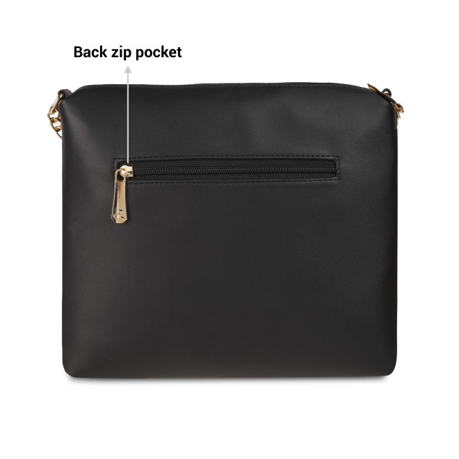 Mochi Women Black Hand Bags Zip Top Sling (SKU: 66-7673-11-10)