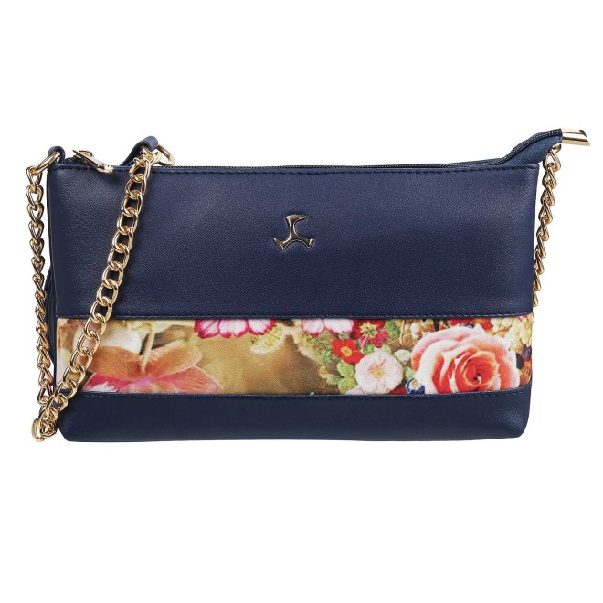Mochi Women Blue Zip Top Sling