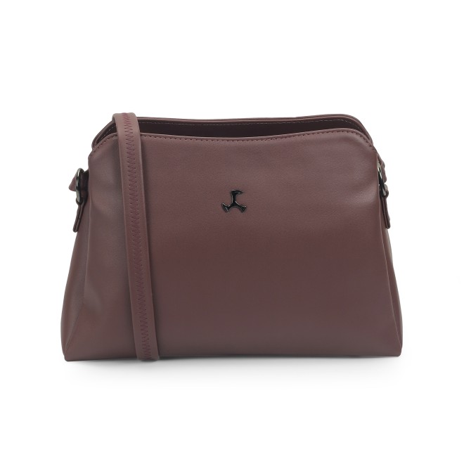 Mochi Women Purple Hand Bags Zip Top Sling