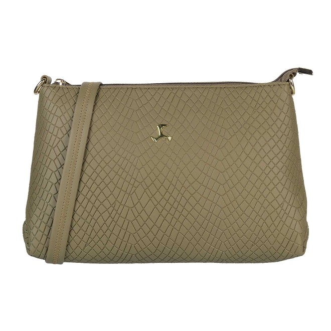 Mochi Women Khaki Zip Top Sling (SKU: 66-7751-62-10)