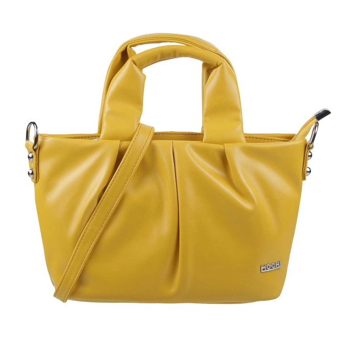 Mochi Women Yellow Satchel Bag