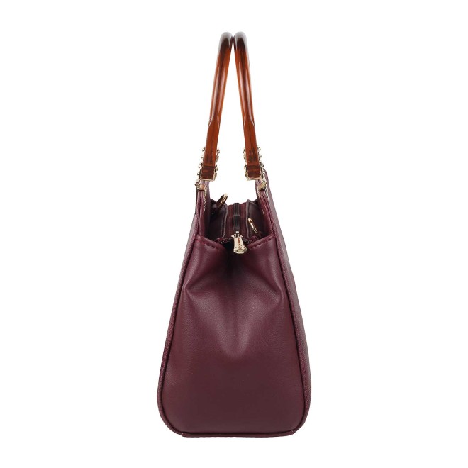Mochi Women Maroon Satchel Bag (SKU: 66-7777-44-10)