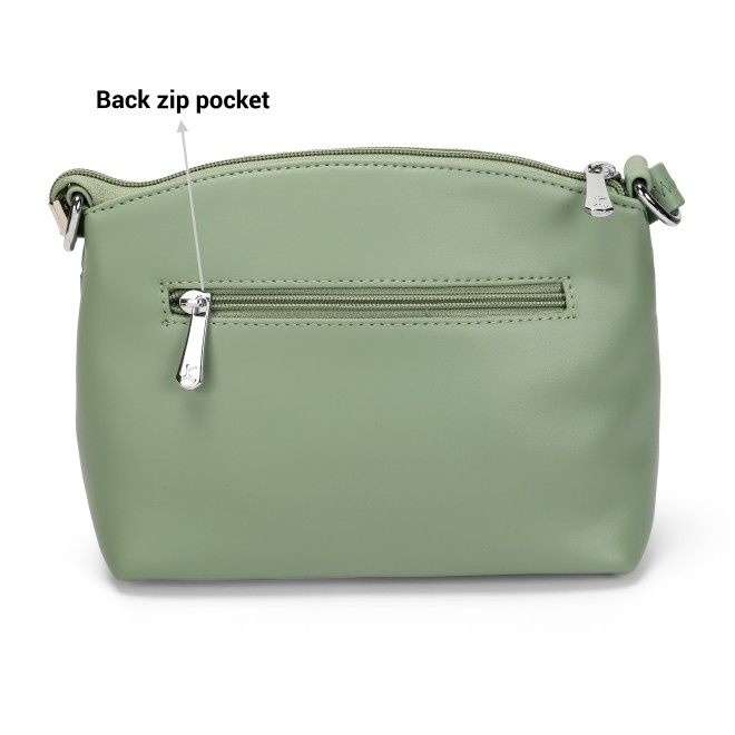Mochi Women Green Hand Bags Zip Top Sling (SKU: 66-778-21-10)