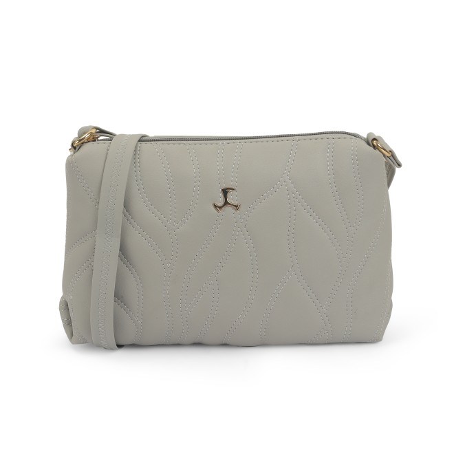 Women Grey Hand Bags Zip Top Sling