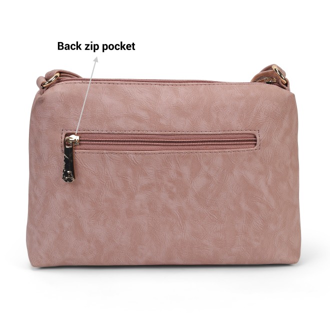 Mochi Women Pink Hand Bags Zip Top Sling (SKU: 66-781-24-10)