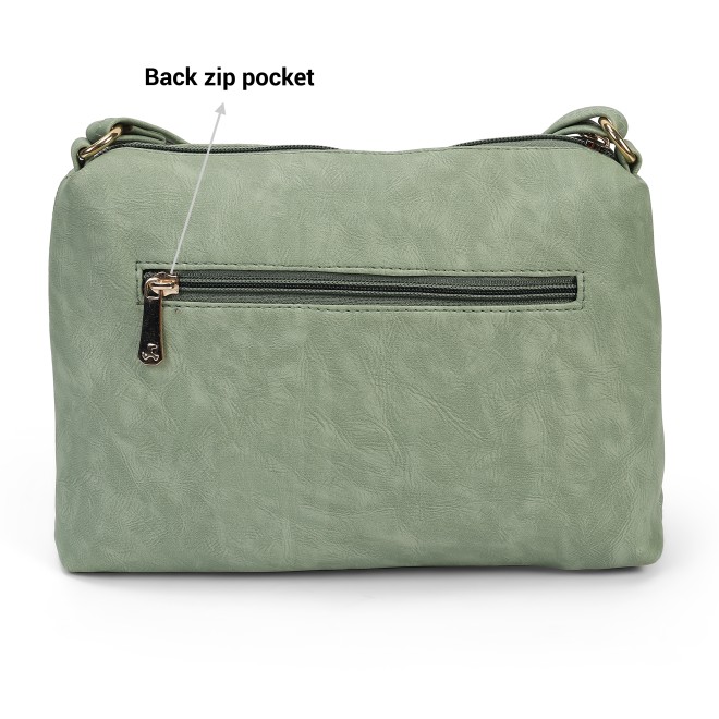 Mochi Women Light-green Hand Bags Zip Top Sling (SKU: 66-781-60-10)