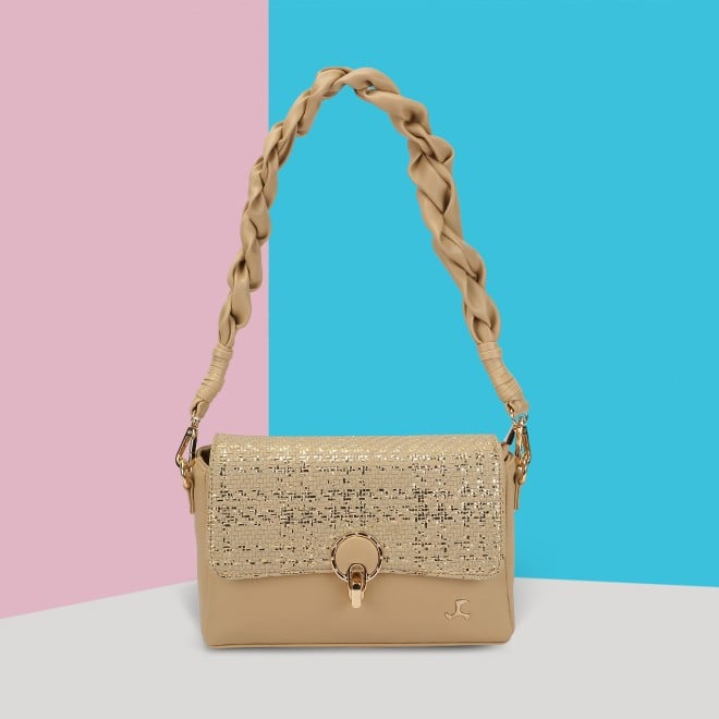 Mochi Women Beige Shoulder Bag