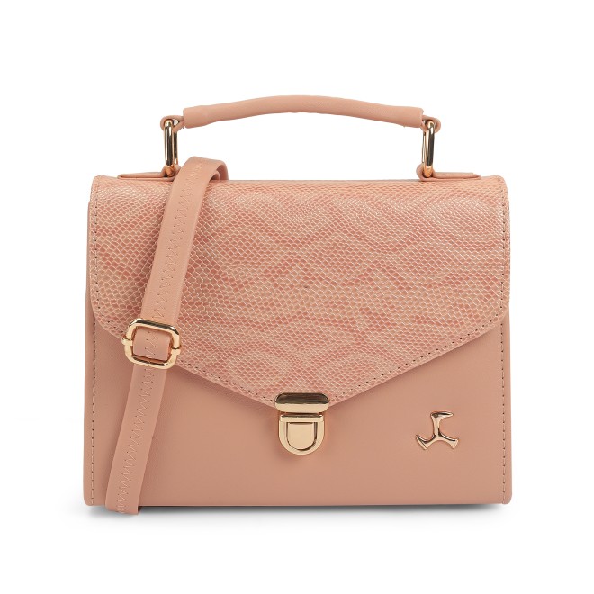 Mochi Women Peach Hand Bags Satchel Bags