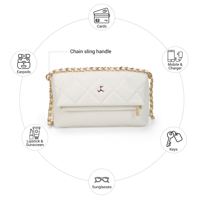 Mochi Women White Sling Bag (SKU: 66-804-16-10)