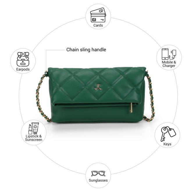 Mochi Women Green Sling Bag (SKU: 66-804-21-10)