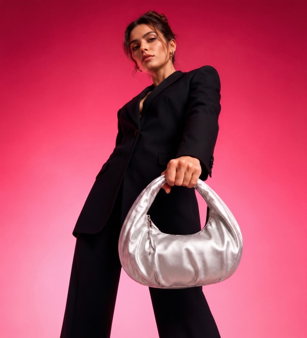 Mochi Women Silver Hobo Bag (SKU: 66-830-27-10)