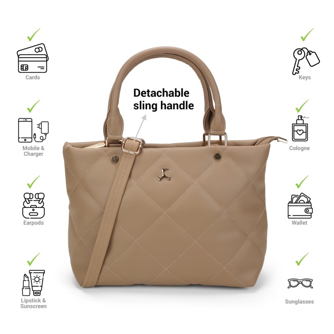 Mochi Women Beige Casual Satchels (SKU: 66-8302-20-10)