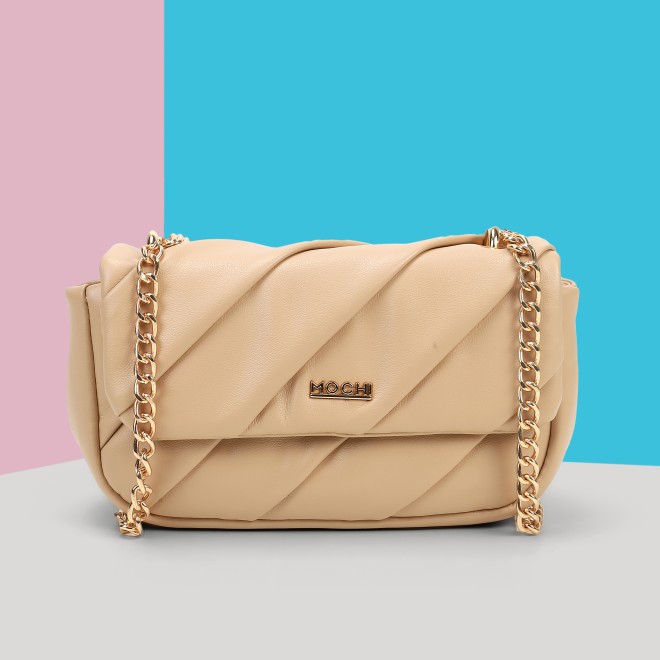 Women Beige Sling Bag