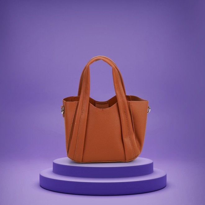 Mochi Women Tan Satchel Bag