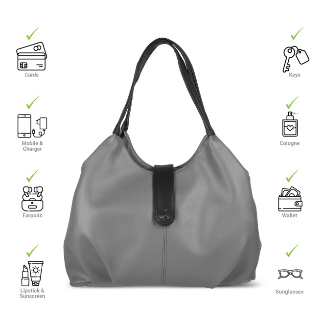 Mochi Women Grey Casual Shoulder Bag (SKU: 66-8375-14-10)