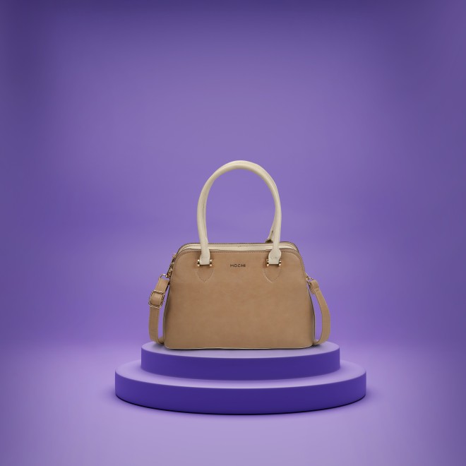 Mochi Women Khaki Satchel Bag