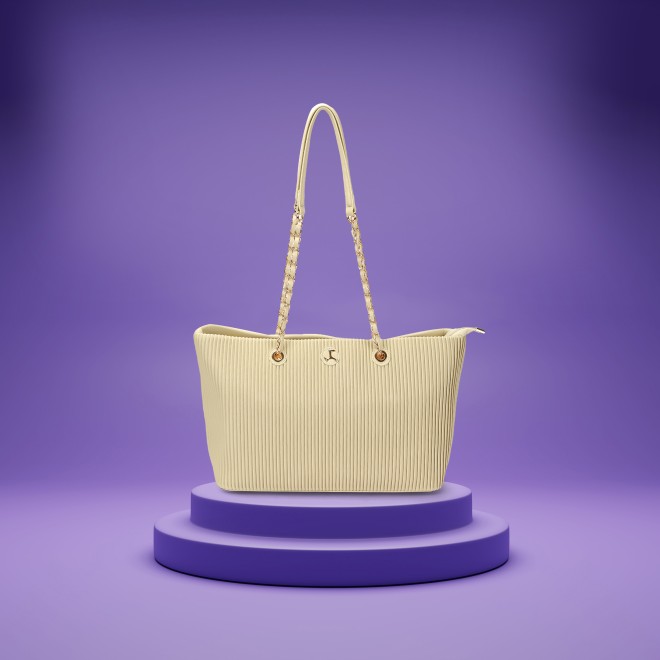 Women Beige Tote Bag