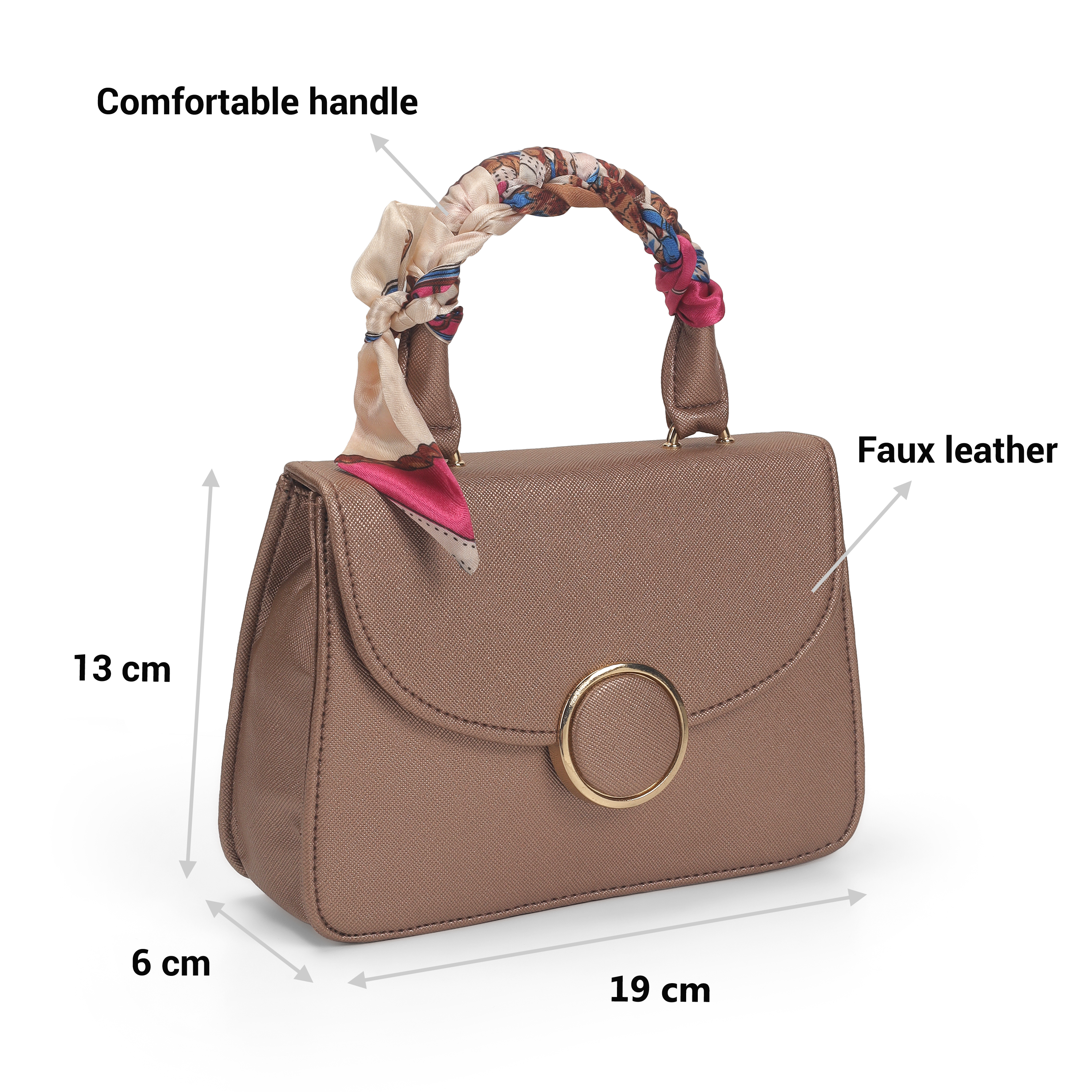 Mochi Women Bronze Hand Bags Evening Bag (SKU: 66-853-46-10)