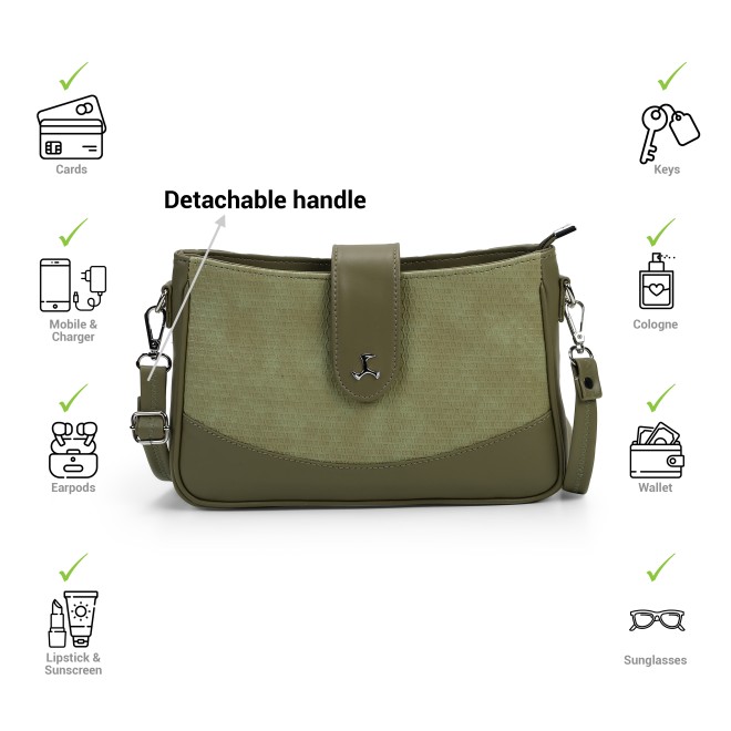 Mochi Women Green Sling Bag (SKU: 66-862-21-10)