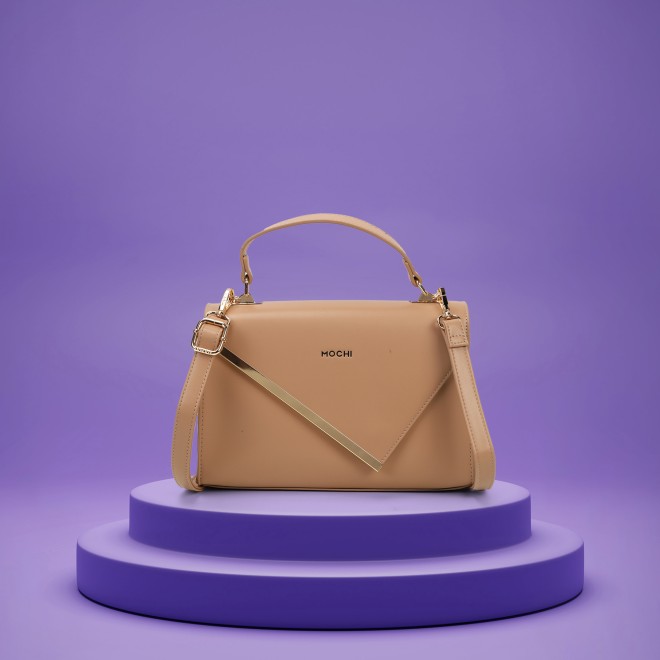 Women Beige Satchel Bag
