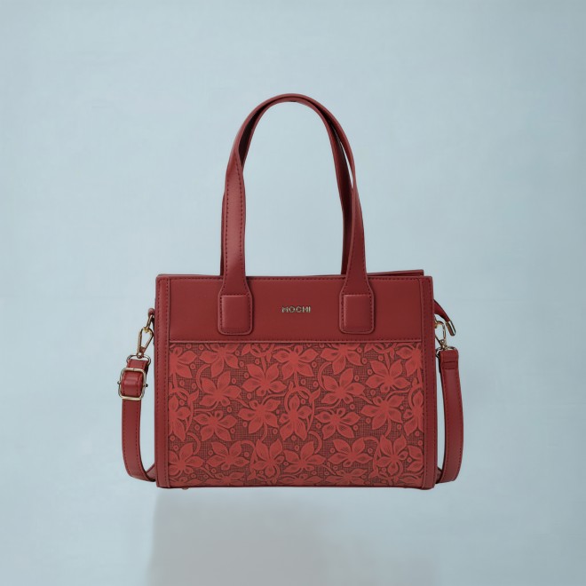 Women Maroon Satchel Bag