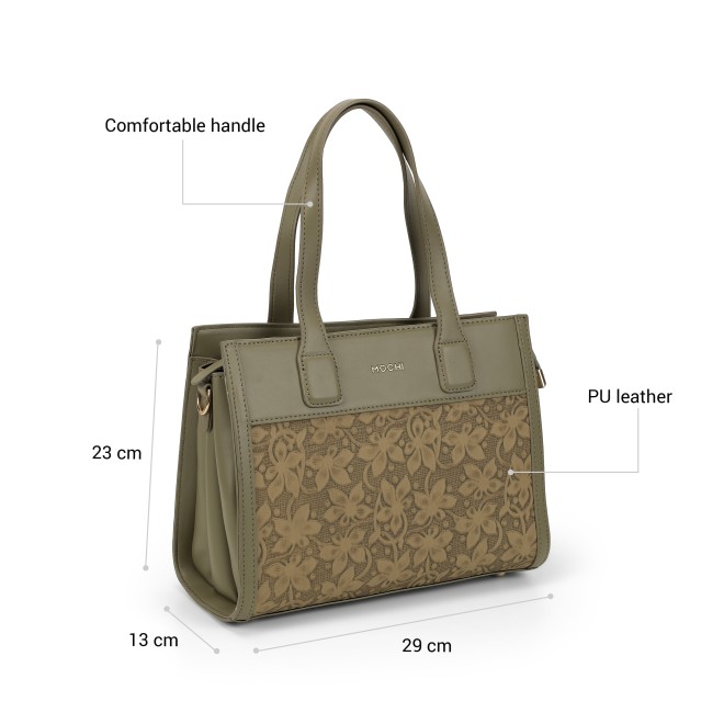 Mochi Women Olive Satchel Bag (SKU: 66-869-49-10)