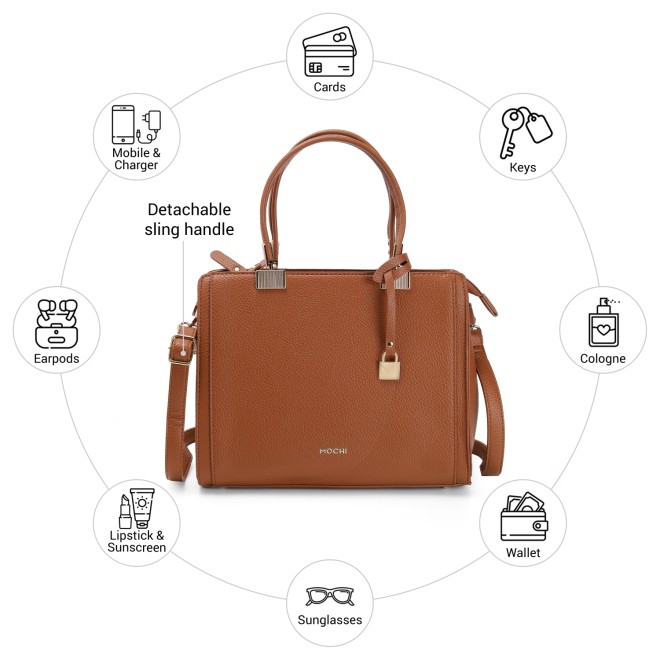 Mochi Women Tan Satchel Bag (SKU: 66-872-23-10)