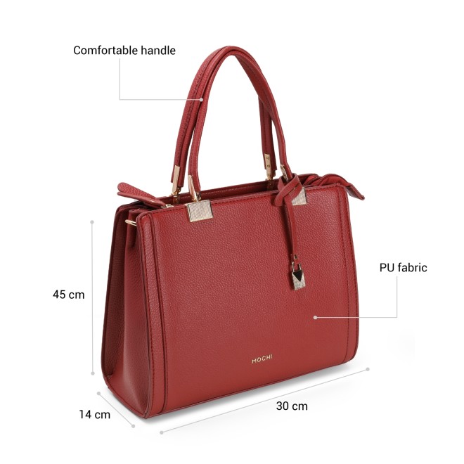 Mochi Women Maroon Satchel Bag (SKU: 66-872-44-10)