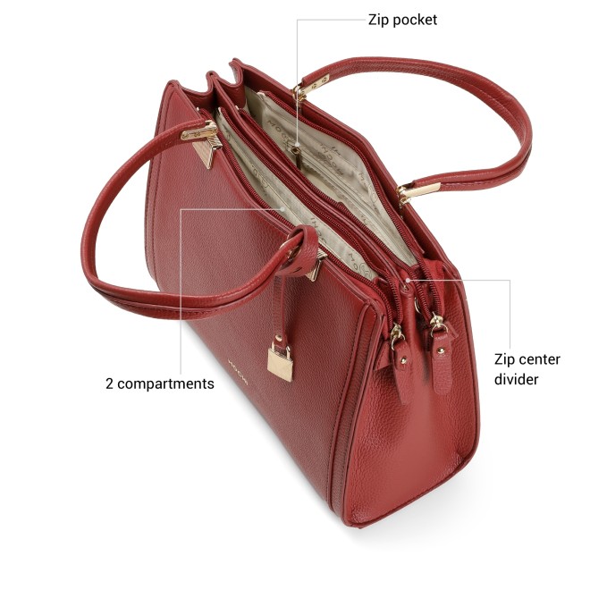 Mochi Women Maroon Satchel Bag (SKU: 66-872-44-10)