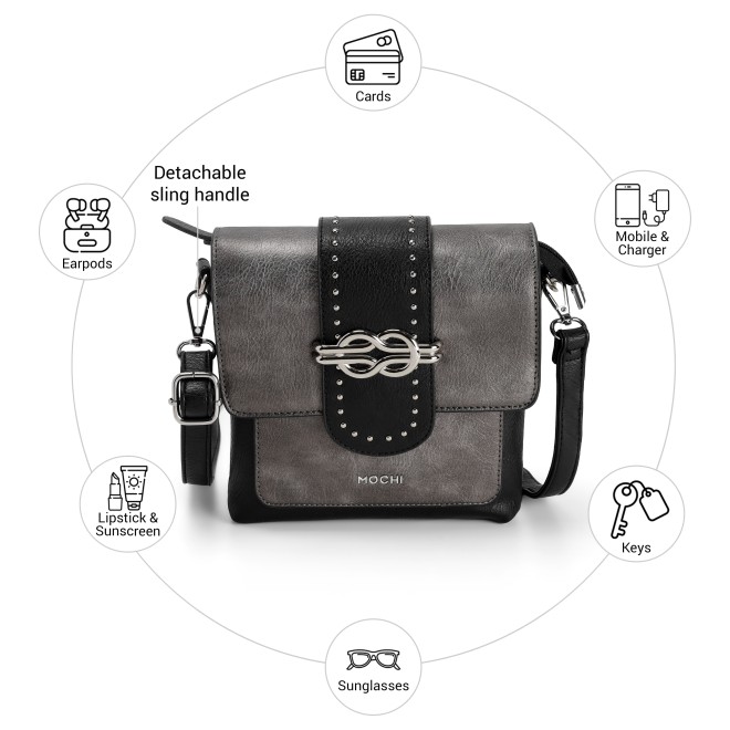 Mochi Women Black Sling Bag (SKU: 66-873-11-10)