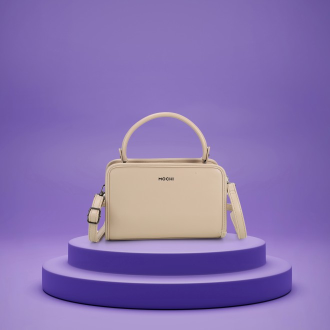 Women Beige Satchel Bag