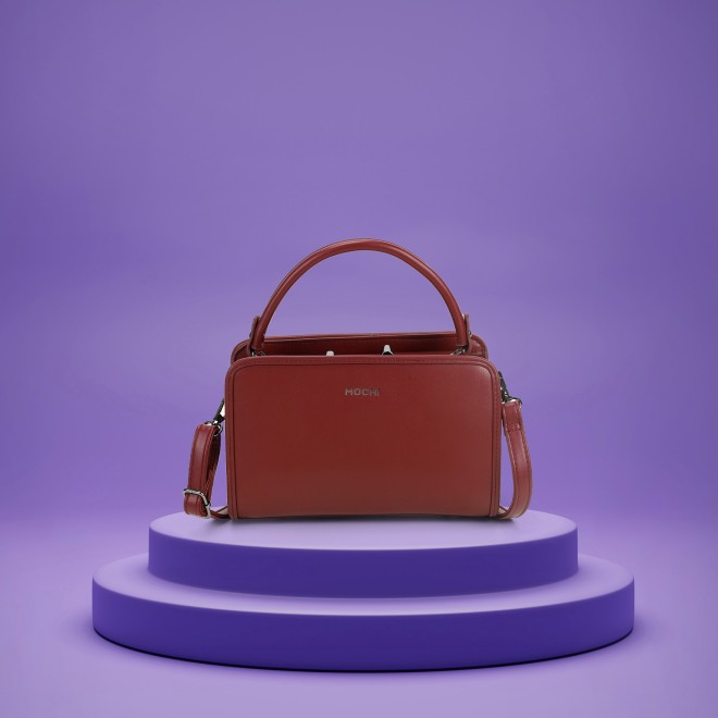 Women Maroon Satchel Bag