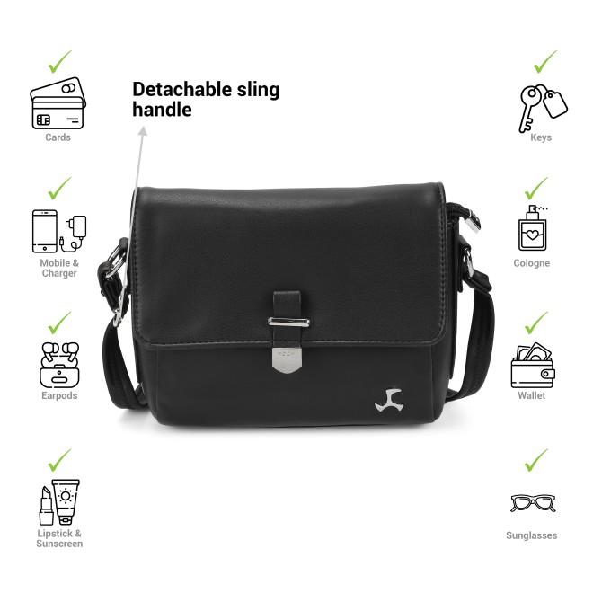 Mochi Women Black Sling Bag (SKU: 66-922-11-10)