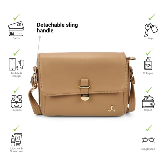 Mochi Women Beige Sling Bag (SKU: 66-922-20-10)
