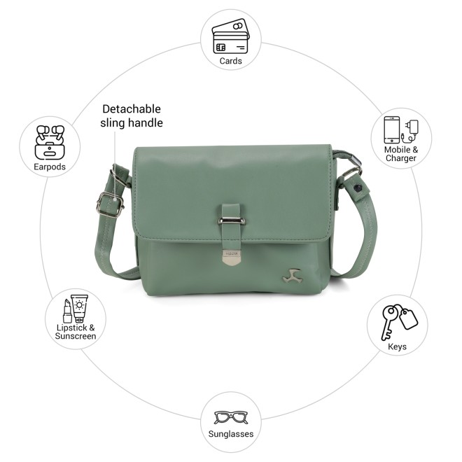 Mochi Women Green Sling Bag (SKU: 66-922-21-10)