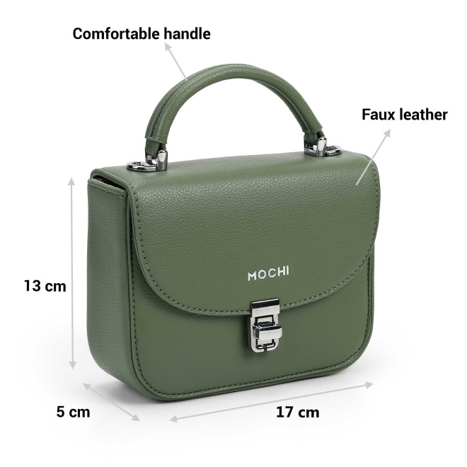 Mochi Women Olive Satchel Bag (SKU: 66-967-49-10)