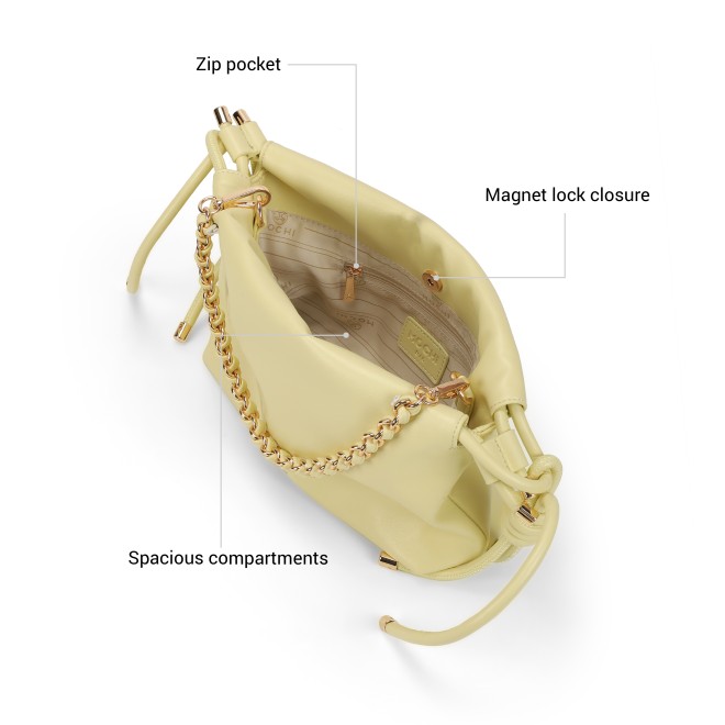 Mochi Women Yellow Shoulder Bag (SKU: 66-982-33-10) Mochi Women Yellow Shoulder Bag (SKU: 66-982-33-10)