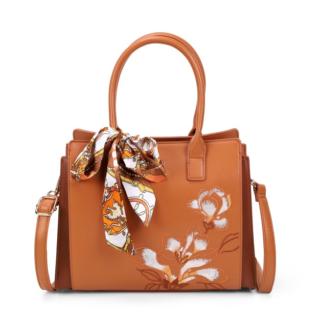 Women Tan Satchel Bag