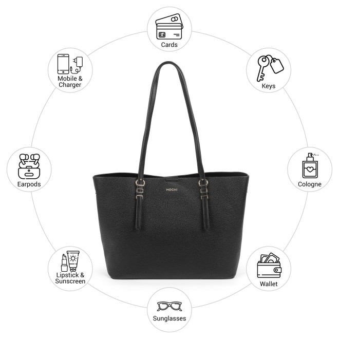 Mochi Women Black Tote Bag (SKU: 66-989-11-10)