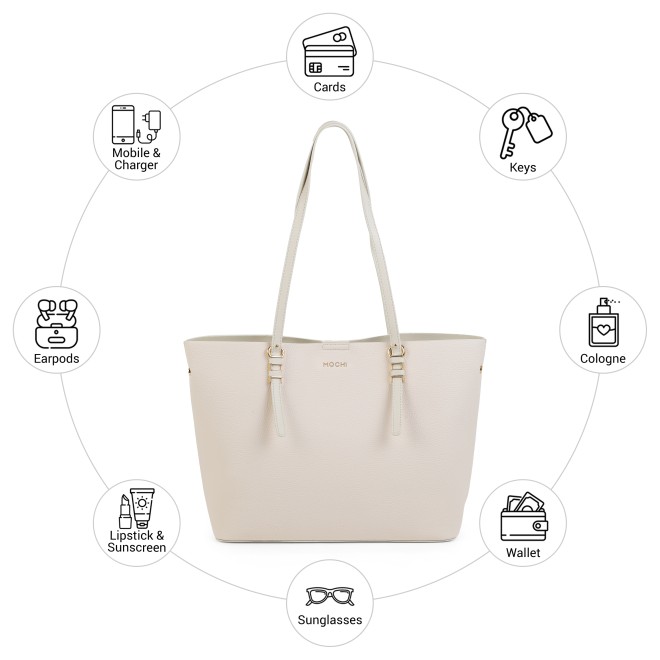 Mochi Women Off-white Tote Bag (SKU: 66-989-66-10)