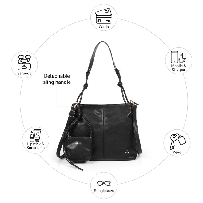 Mochi Women Black Shoulder Bag (SKU: 66-990-11-10)