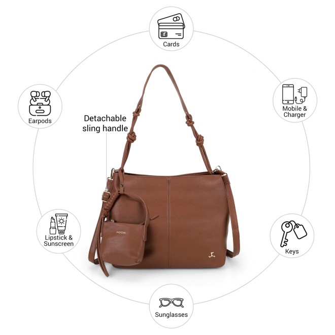 Mochi Women Brown Shoulder Bag (SKU: 66-990-12-10)